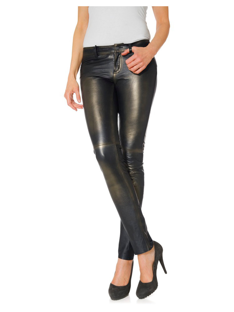 Pantalon Cuir femme La Canadienne, Oakwood, Scotch