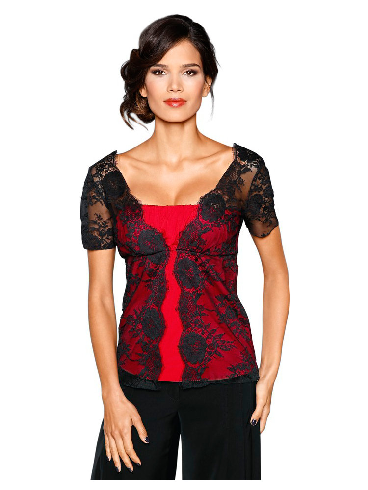 Tee shirt en dentelle noir